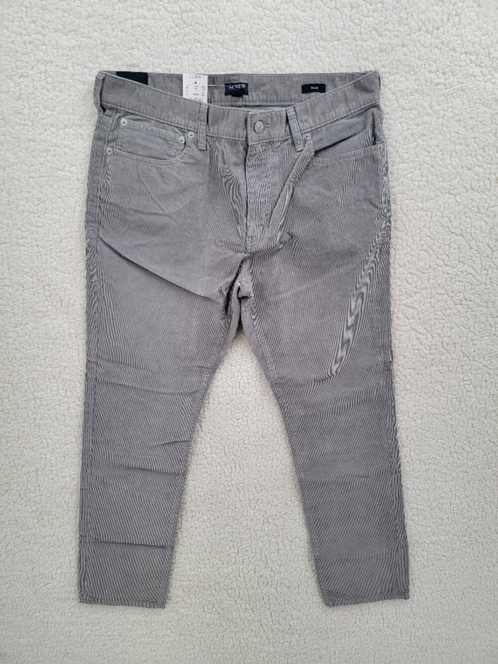NWT J.Crew Men's Slim Fit Flex Corduroy Pants Gray Cords 32x30